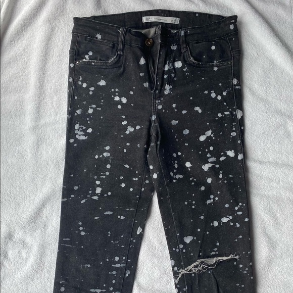 Zara paint splatter black jeans - Picture 3 of 3